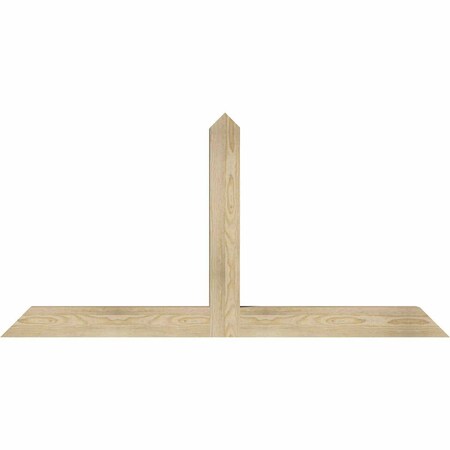 Ekena Millwork Portland Rough Sawn Timber Gable Bracket, Douglas Fir, 60"W x 30"H x 4"D x 4"F, 12/12 Pitch GBW060X30X0404POR00RDF